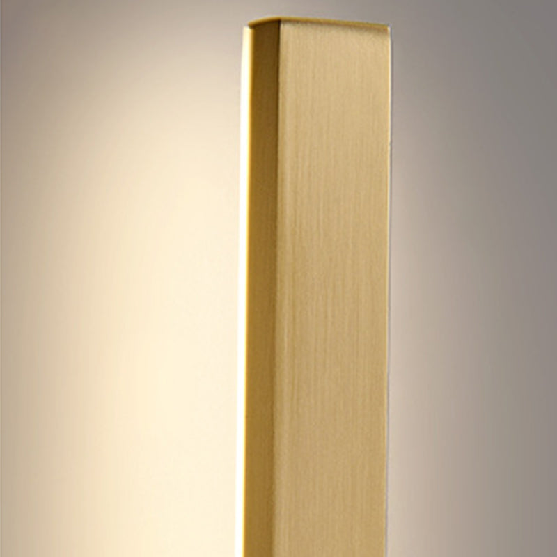 Brass Straight Wall Light Nordic Style 1 Light LED Wall Sconce for Living Room