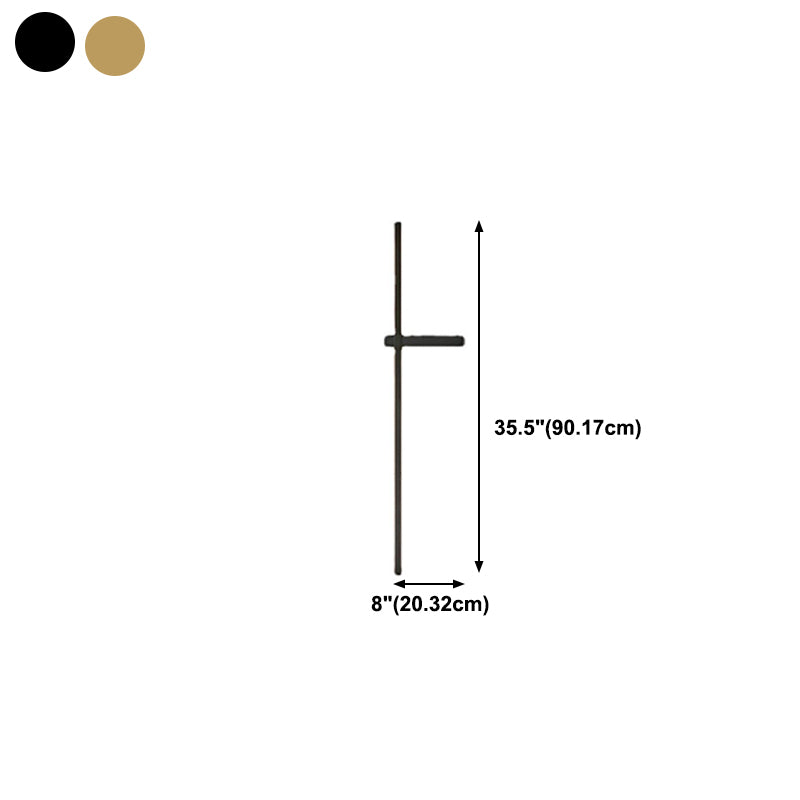 Brass Straight Wall Light Nordic Style 1 Light LED Wall Sconce for Living Room