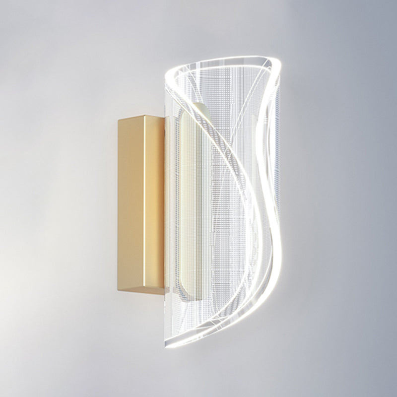 Metal Geometric Wall Light Contemporary LED Wall Sconce for Living Room