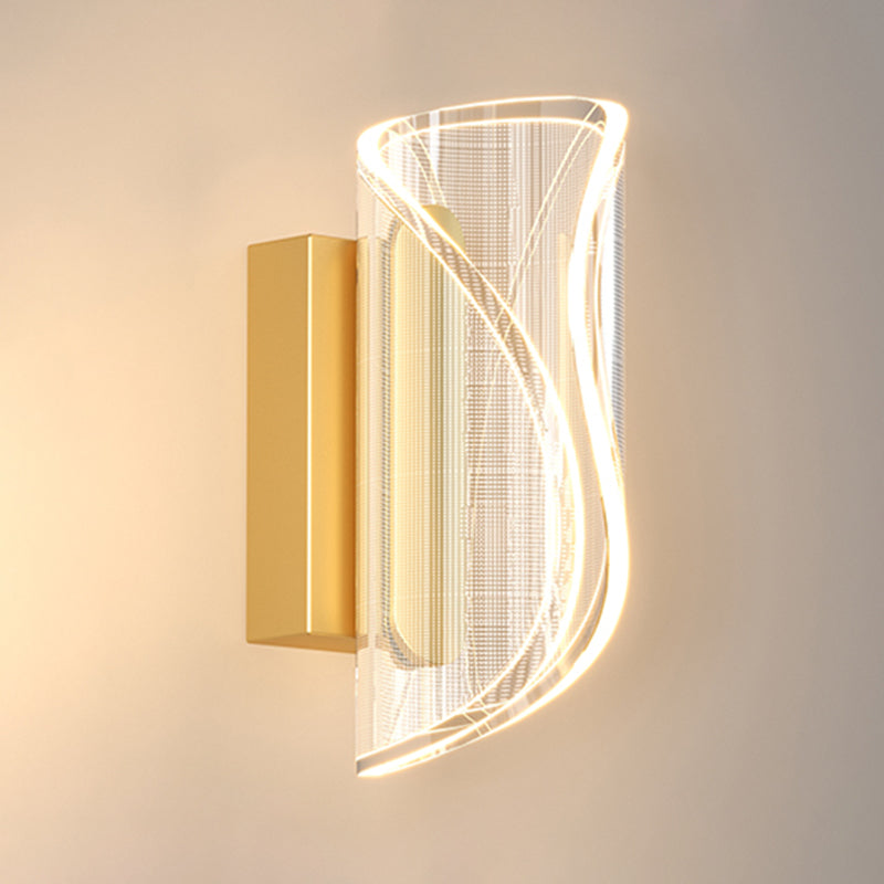 Metal Geometric Wall Light Contemporary LED Wall Sconce for Living Room