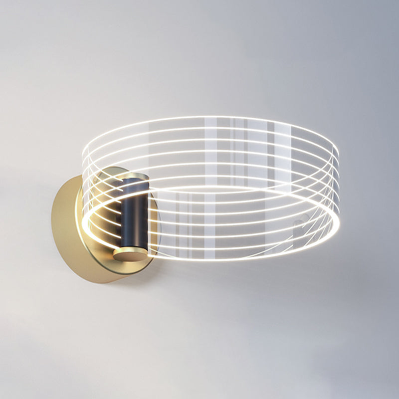 Metal Geometric Wall Light Contemporary LED Wall Sconce for Living Room