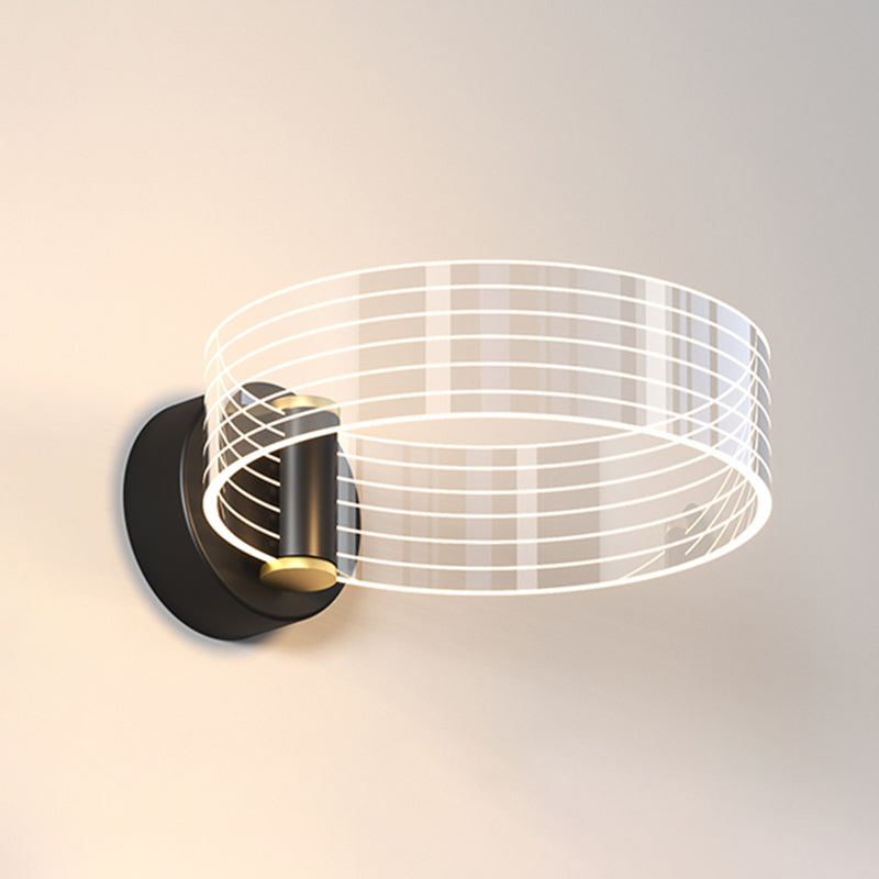 Metal Geometric Wall Light Contemporary LED Wall Sconce for Living Room