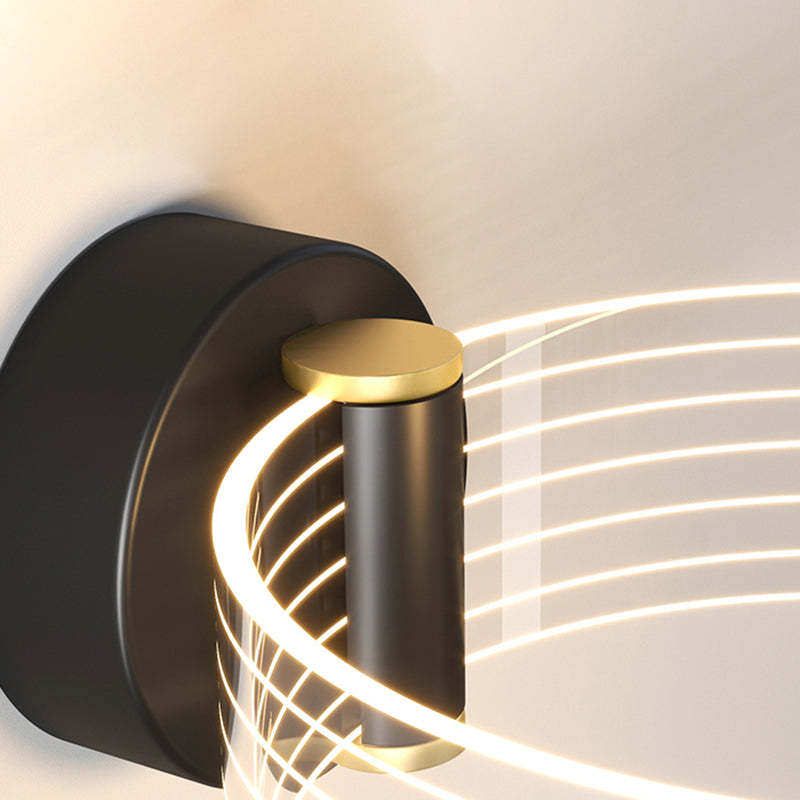 Metal Geometric Wall Light Contemporary LED Wall Sconce for Living Room