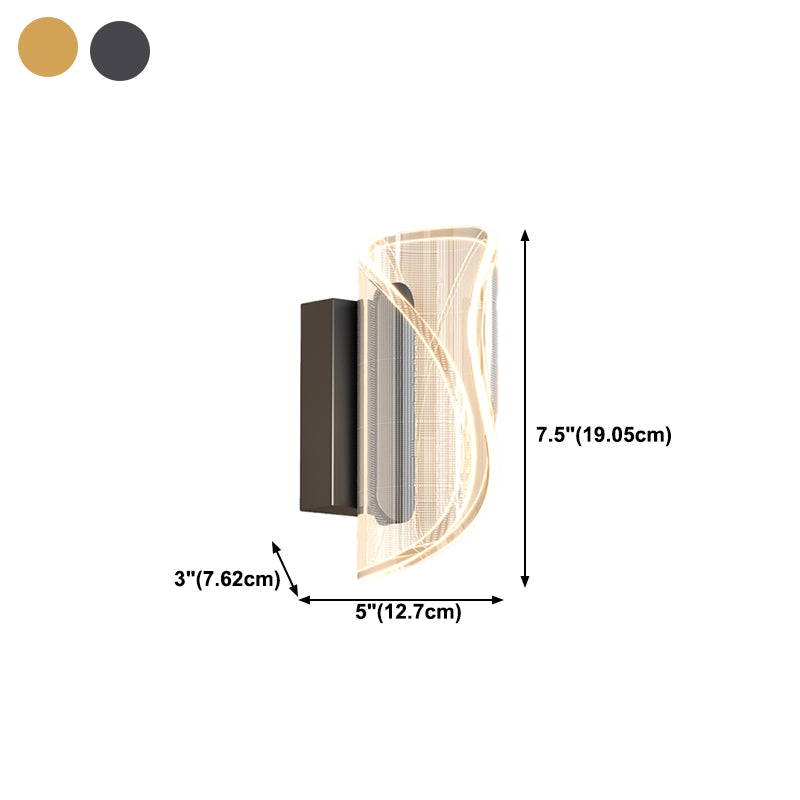 Metal Geometric Wall Light Contemporary LED Wall Sconce for Living Room