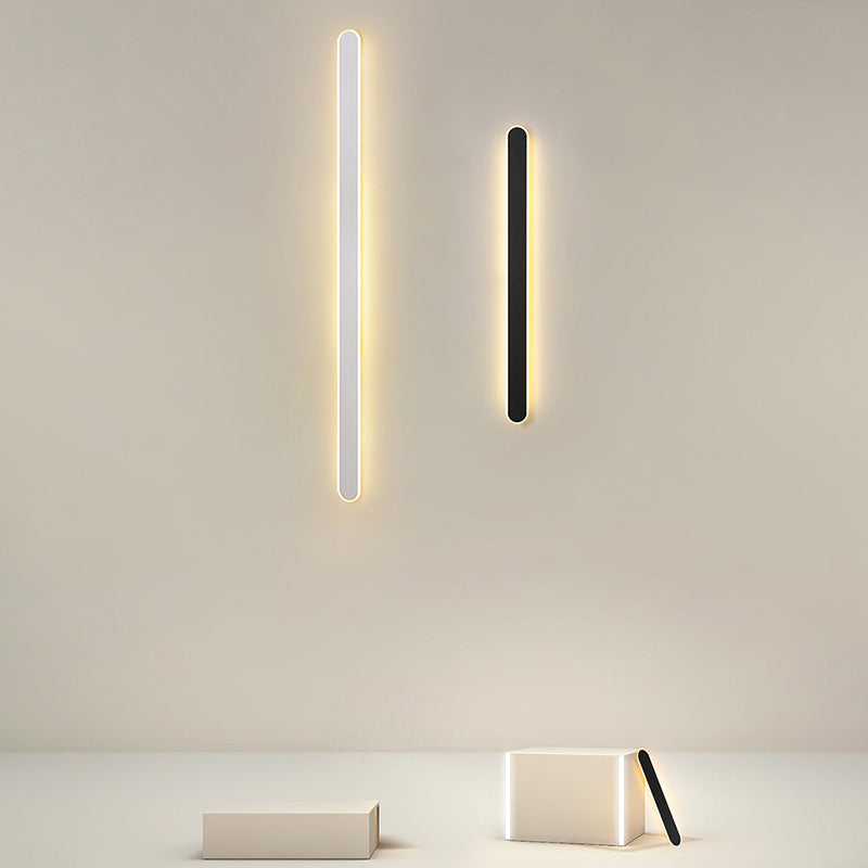 Metal Straight Wall Light Nordic Style 1 Light LED Wall Sconce for Living Room