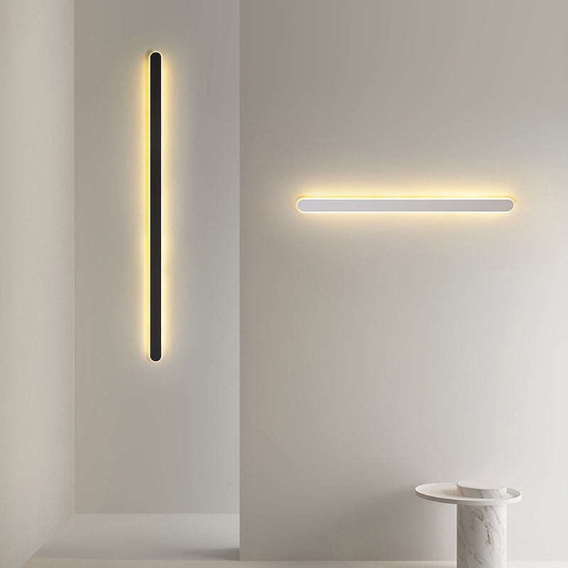 Metal Straight Wall Light Nordic Style 1 Light LED Wall Sconce for Living Room