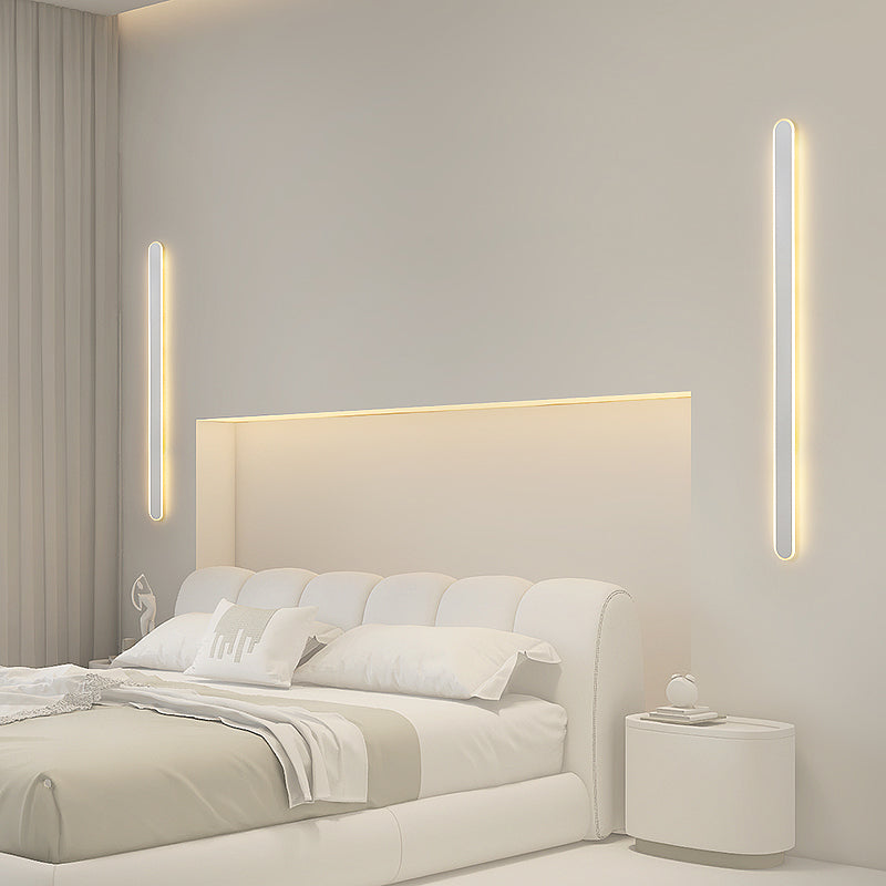 Metal Straight Wall Light Nordic Style 1 Light LED Wall Sconce for Living Room