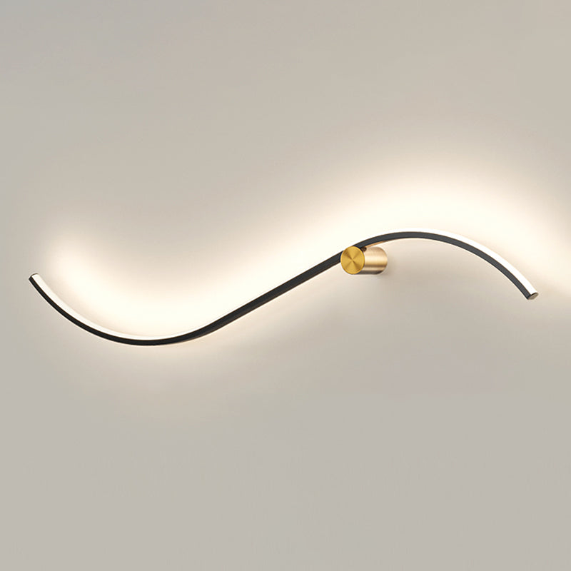 Aluminum Linear Wall Light Nordic Style 1 Light LED Wall Sconce for Living Room