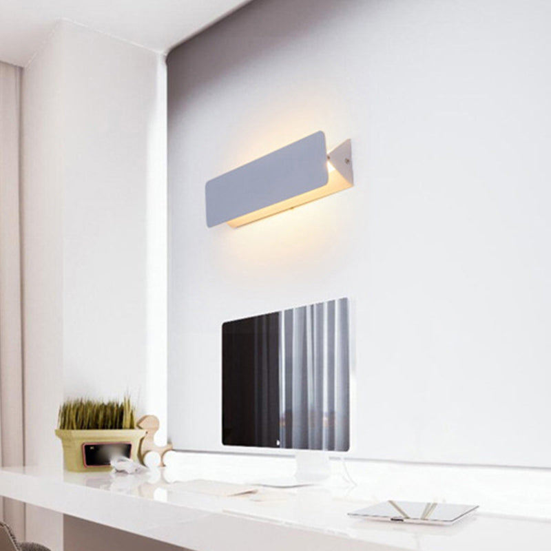 LED Wall Mount Light Metal Wall Sconce Light with Acrylic Shade for Bedroom