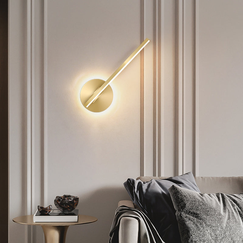 Modern Style Linear Shape Wall Sconce Metal 2 Light Wall Lighting for Bedside