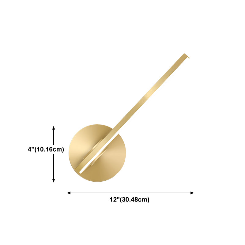 Modern Style Linear Shape Wall Sconce Metal 2 Light Wall Lighting for Bedside