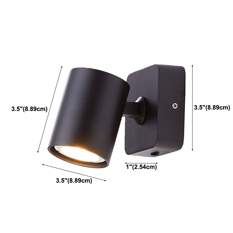 Modern Simple Led Wall Light Cylindrical Aluminium Rotatable Wall Lamp for Living Room