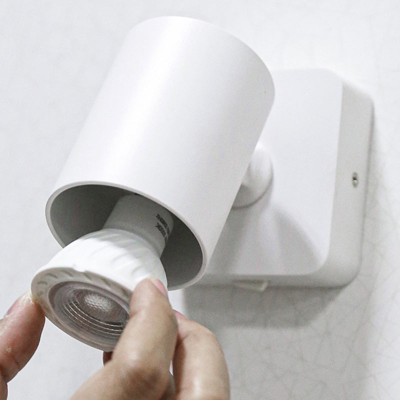 Modern Simple Led Wall Light Cylindrical Aluminium Rotatable Wall Lamp for Living Room