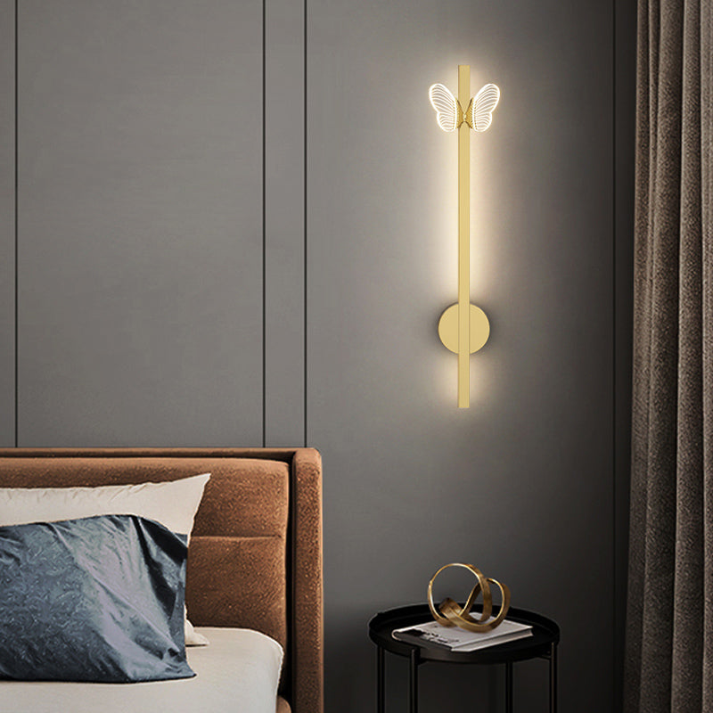 Linear Shape Metal Wall Lights Modern Style 2 Light Wall Mounted Light Fixtures