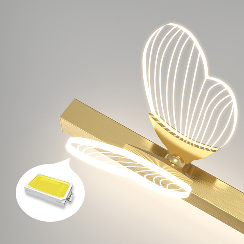 Linear Shape Metal Wall Lights Modern Style 2 Light Wall Mounted Light Fixtures