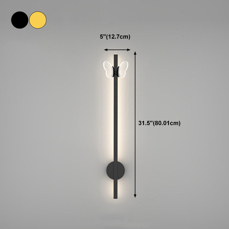 Linear Shape Metal Wall Lights Modern Style 2 Light Wall Mounted Light Fixtures