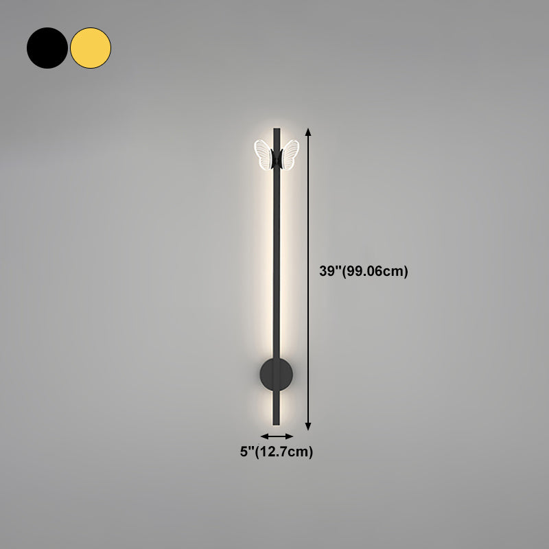 Linear Shape Metal Wall Lights Modern Style 2 Light Wall Mounted Light Fixtures