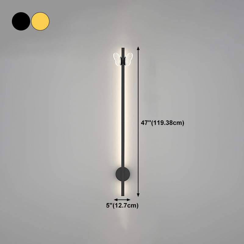 Linear Shape Metal Wall Lights Modern Style 2 Light Wall Mounted Light Fixtures