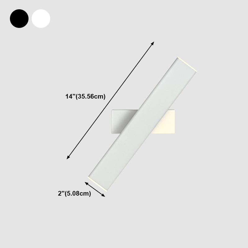 Modern Metal Wall Light Strip Rotatable LED Wall Sconce for Living Room