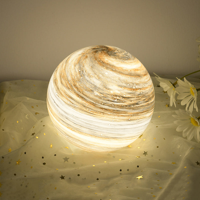 Simple Glass Table Lamp Modern Chargeable LED Desk Light for Living Room