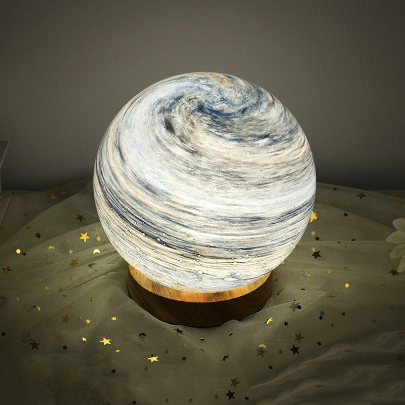 Simple Glass Table Lamp Modern Chargeable LED Desk Light for Living Room