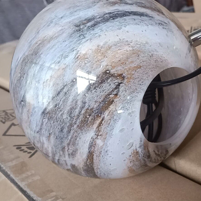 Simple Glass Table Lamp Modern Chargeable LED Desk Light for Living Room