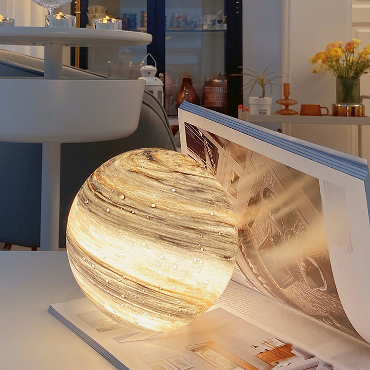 Simple Glass Table Lamp Modern Chargeable LED Desk Light for Living Room