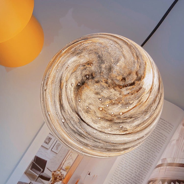 Simple Glass Table Lamp Modern Chargeable LED Desk Light for Living Room