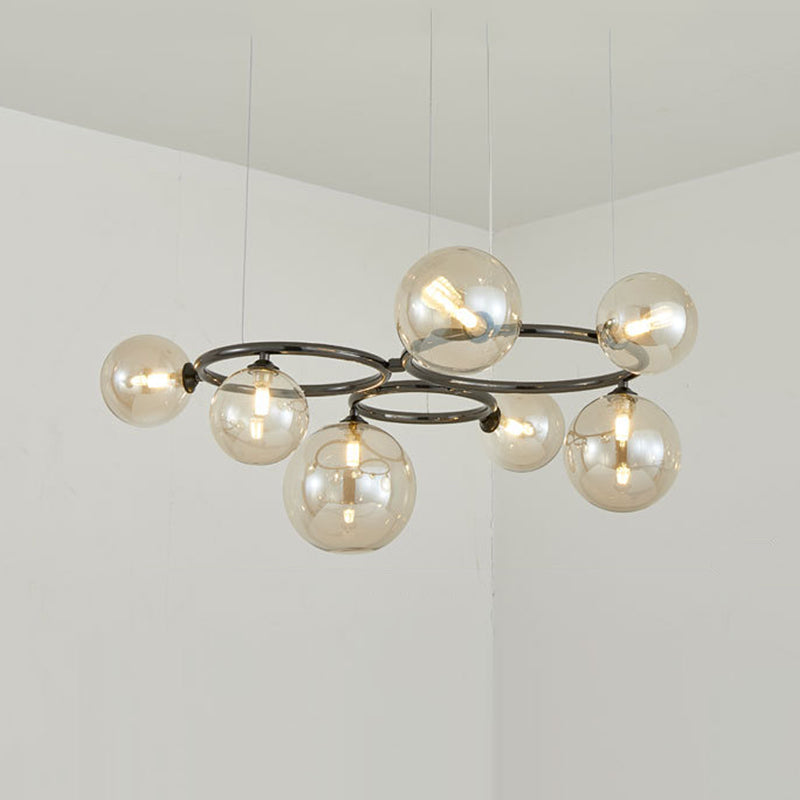 Creative Pendant Lighting Fixture Modern Style Glass Hanging Chandelier