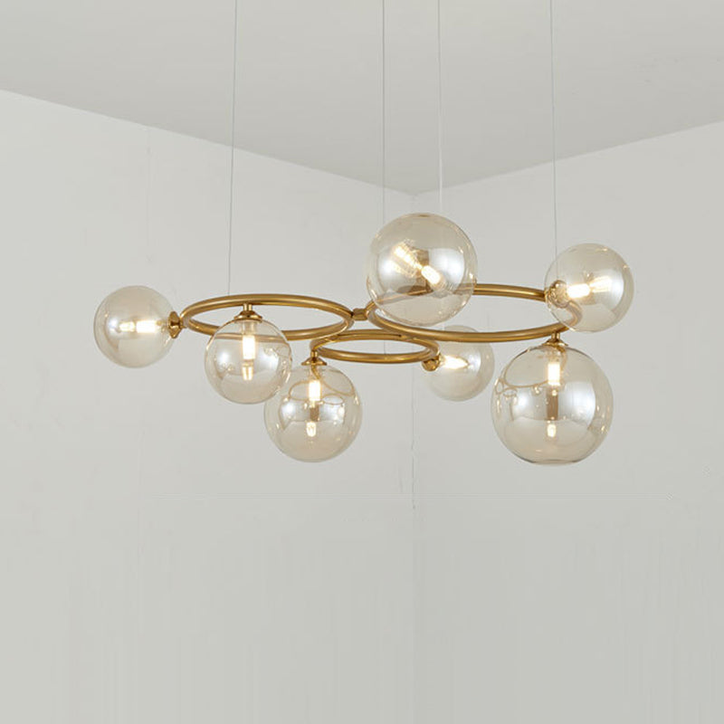 Creative Pendant Lighting Fixture Modern Style Glass Hanging Chandelier