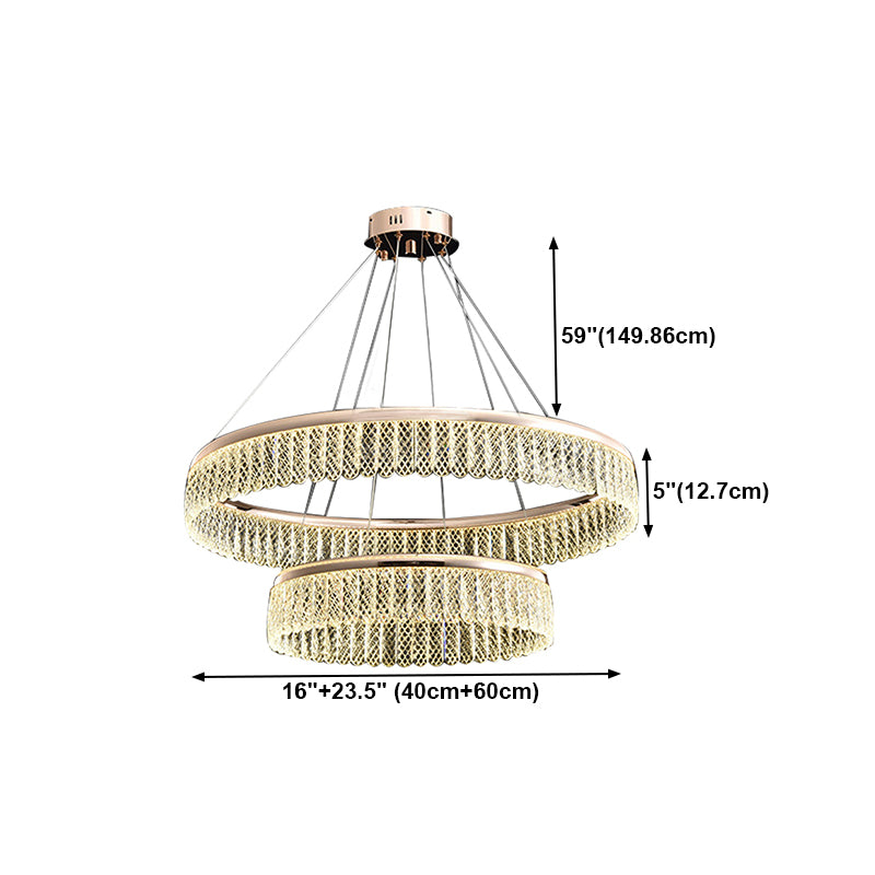 Ring Hanging Light Kit Modern Style Metal Multi Lights Hanging Ceiling Lights