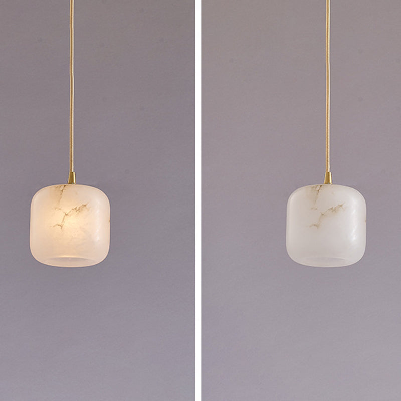 Suspension Pendant Light Simplicity Stone Bedroom Hanging Ceiling Light