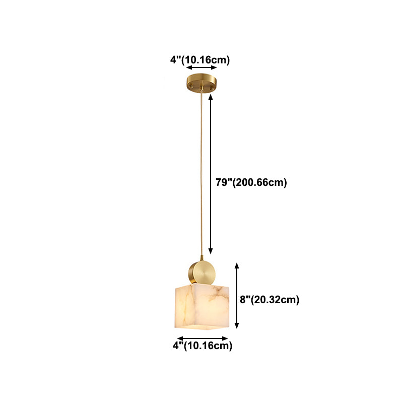Suspension Pendant Light Simplicity Stone Bedroom Hanging Ceiling Light
