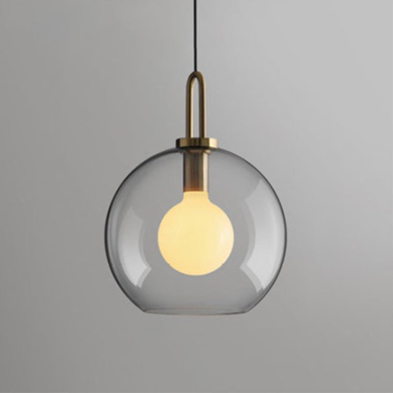 Industrial Style Pendant Lighting Glass 1 Light Pendant Light for Living Room