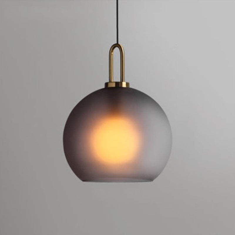 Industrial Style Pendant Lighting Glass 1 Light Pendant Light for Living Room