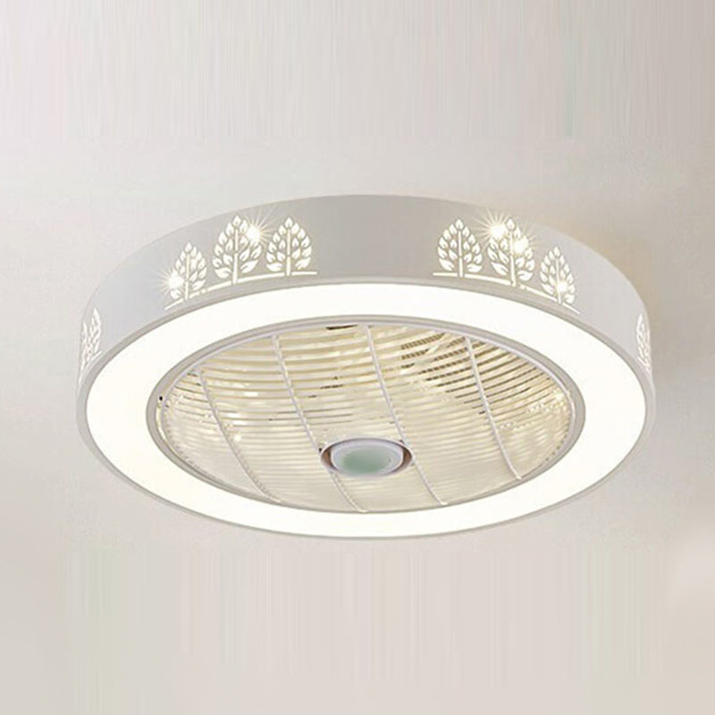 Ventola del soffitto rotondo leggero in stile children 1 1 lampadina a LED LED per camera da letto