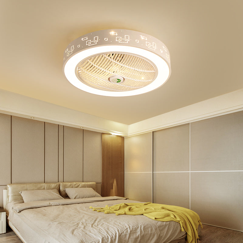 Ventola del soffitto rotondo leggero in stile children 1 1 lampadina a LED LED per camera da letto