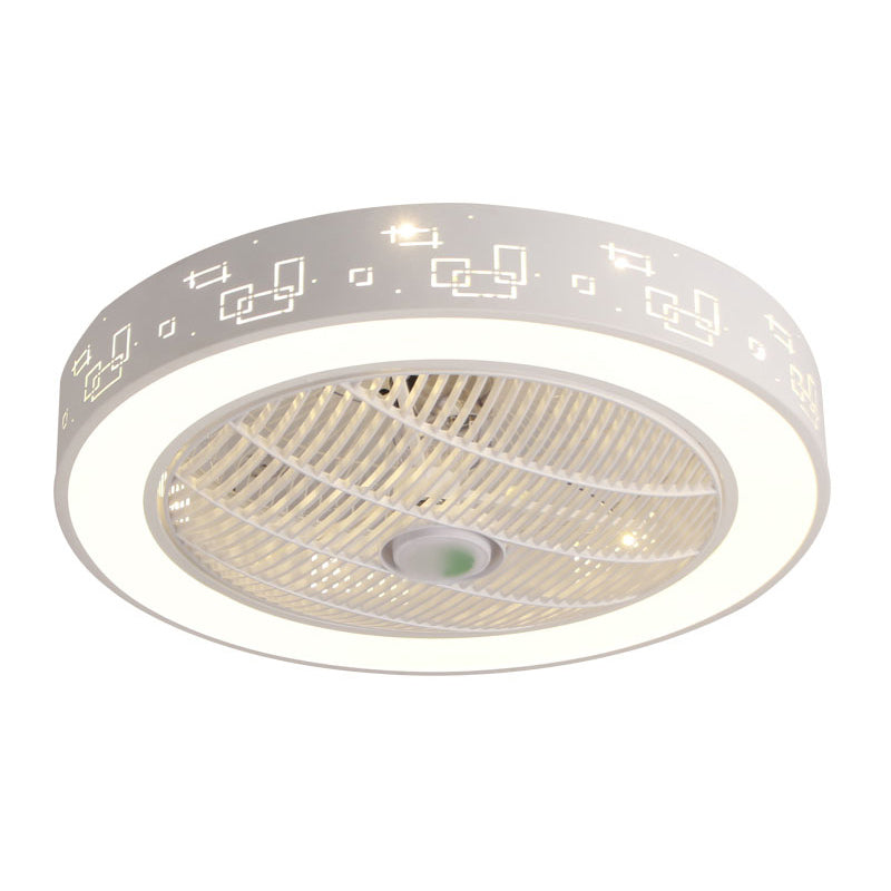 Ventola del soffitto rotondo leggero in stile children 1 1 lampadina a LED LED per camera da letto