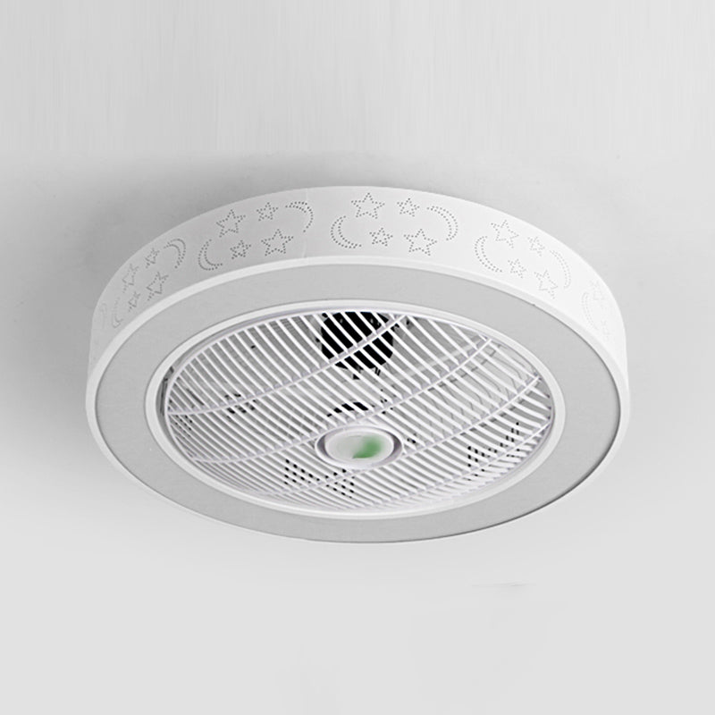Ventola del soffitto rotondo leggero in stile children 1 1 lampadina a LED LED per camera da letto