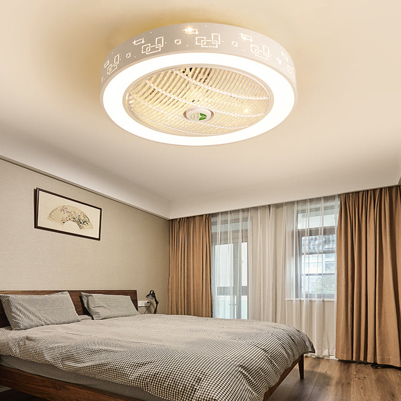 Ventola del soffitto rotondo leggero in stile children 1 1 lampadina a LED LED per camera da letto