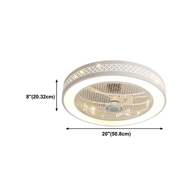 Ventola del soffitto rotondo leggero in stile children 1 1 lampadina a LED LED per camera da letto