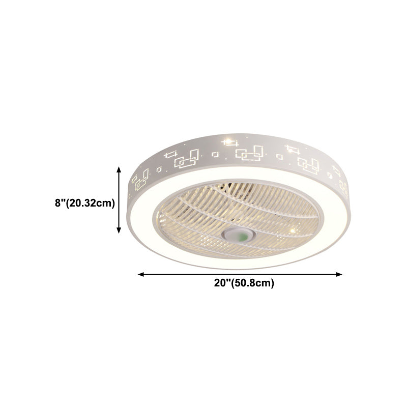 Ventola del soffitto rotondo leggero in stile children 1 1 lampadina a LED LED per camera da letto