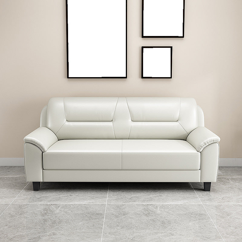 Standard Tight Back Sofa Set Faux Leather Pillow Top Arm Sofa Couch
