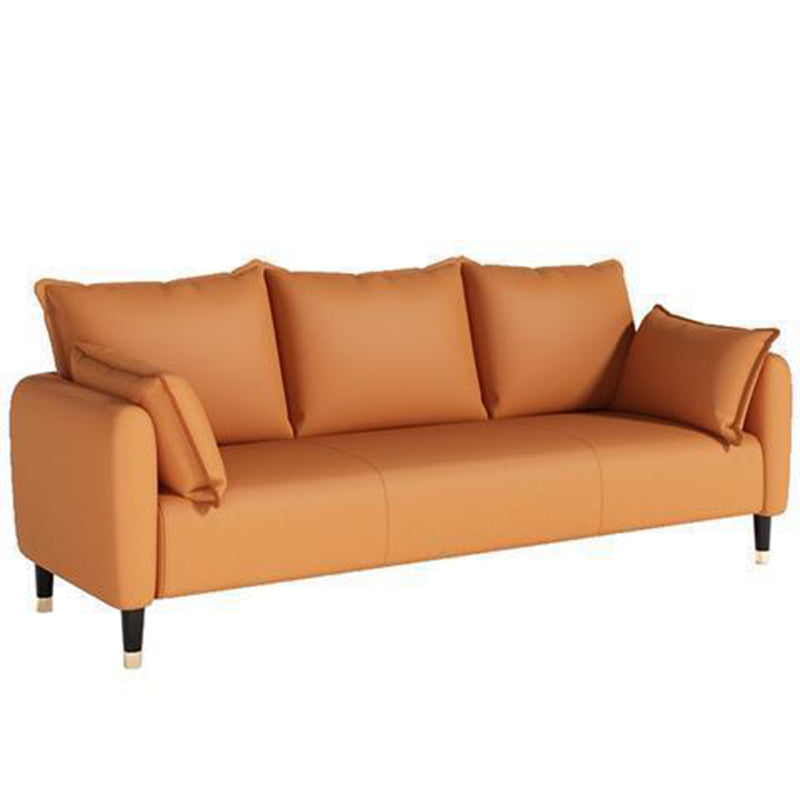 Scandinavian Sofa with 3 Pillows and Pillow Top Arm for Three People