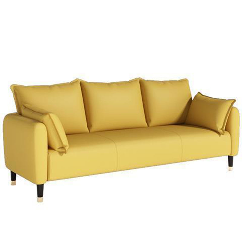 Scandinavian Sofa with 3 Pillows and Pillow Top Arm for Three People