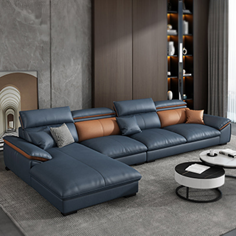 Pillow Top Arm Pillowed Back Cushions Sofa 4-Seater Sectional Sofa with Chaise