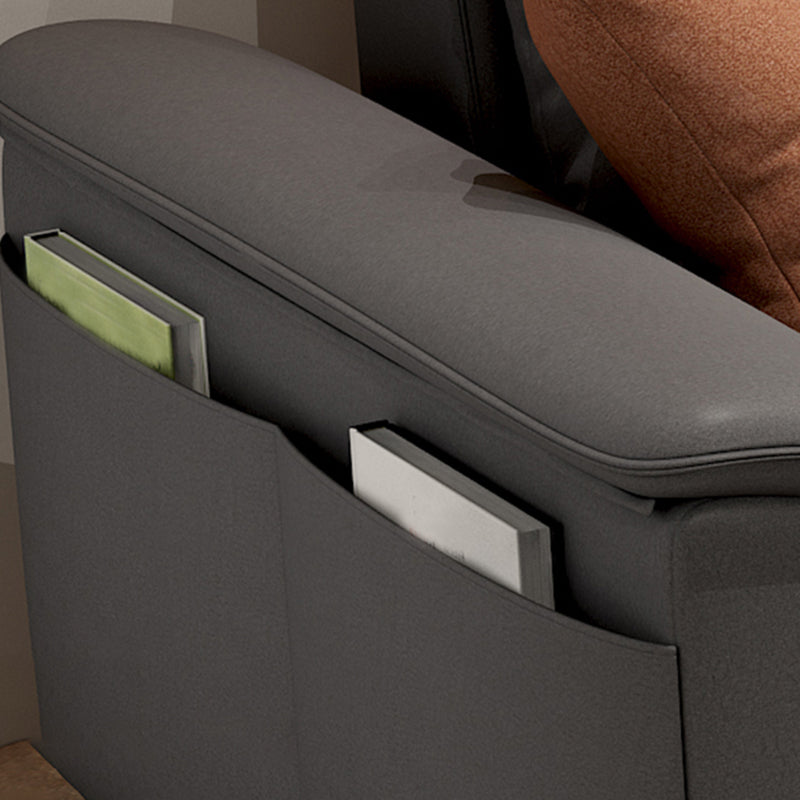 Contemporary Sofa Pillow Back Cushions Sectional with Pillow Top Arm