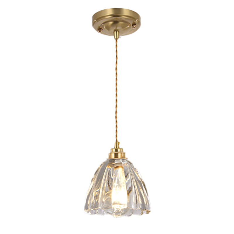 Modern Style Cone Shape Pendant Lighting Glass Pendant Light for Bedroom