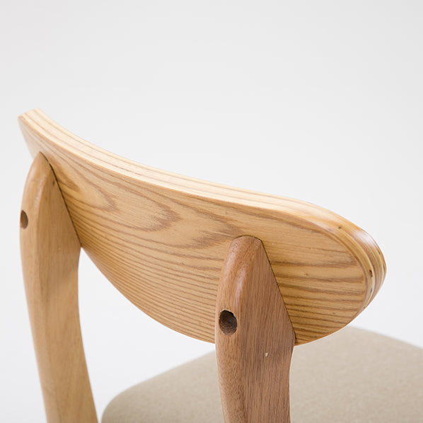 Scandinavian Oak Wood Home Stool Matte Finish Upholstered Bar Stools