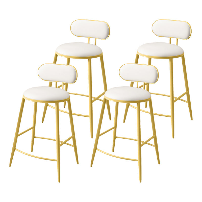 Scandinavian Footrest Milk Tea Shop Stool Matte Finish Iron Bar Stool
